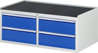 Schubladenschrank LL2.0.0 | B1145xT650xH465mm | MT-Top-25mm | 4xSchublade-VA Bild 1