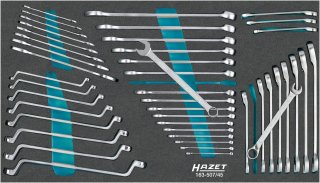 HAZET Schraubenschlüssel Satz 163-507/45 ∙ Außen Doppelsechskant-Tractionsprofil | Außen Sechskant Profil ∙ 45-teilig ∙ 6 – 24 Bild 1