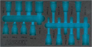 HAZET 2-Komponenten Weichschaumeinlage 163-482L ∙ L x B: 342 mm x 172 mm Bild 1