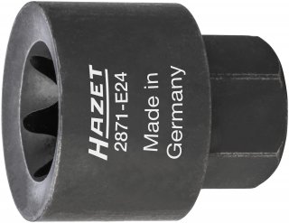 HAZET Bremssattel Einsatz 2871-E24 ∙ 22 mm Außen-Sechskant ∙ Außen TORX® Profil ∙ SW E24 Bild 3