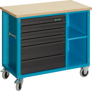 HAZET Werkbank ∙ fahrbar Assistent 177W ∙ einzeln 177W-6 ∙ L x B x H: 1040 mm x 520 mm x 934 mm ∙ Schubladen | flach: 4 x 79 x 52 Bild 7