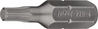 HAZET Bit 2211-4 ∙ 1/4 Zoll (6,3 mm) Sechskant massiv ∙ Innen Vielzahn Profil XZN ∙ SW M4 Bild 1