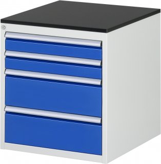 Schubladenschrank L3.1 | B580xT650xH640mm | M-Top-22mm | 4xSchublade-VA Bild 1