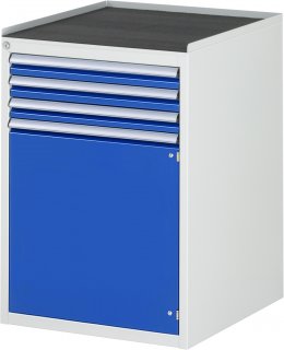 Schubladenschrank L5.6 | B580xT650xH825mm | MT-Top-25mm | 3xSchublade-VA | 1xTür Bild 1