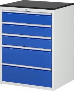 Schubladenschrank XL7.4 | B770xT650xH1030mm | M-Top-22mm | 5xSchublade-VA Bild 1