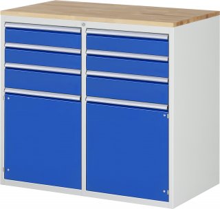 Schubladenschrank LL7.2.2 | B1145xT650xH1035mm | B-Top-25mm | 6xSchublade-VA | 2xTür Bild 1