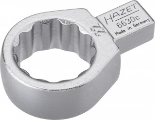 HAZET Einsteck-Ringschlüssel 6630C-22 ∙ 9 x 12 mm Einsteck-Vierkant massiv ∙ Außen Doppelsechskant-Tractionsprofil ∙ SW 22 mm Bild 1