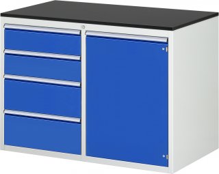 Schubladenschrank LL5.20.12 | B1145xT650xH820mm | M-Top-22mm | 4xSchublade-VA,1xTür Bild 1