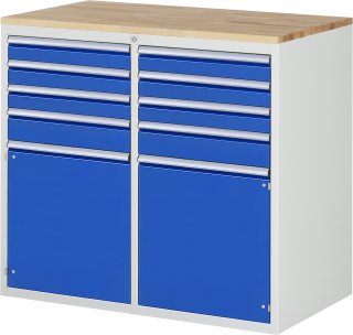 Schubladenschrank LL7.3.3 | B1145xT650xH1035mm | B-Top-25mm | 8xSchublade-VA | 2xTür Bild 1