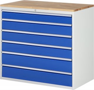 Schubladenschrank XXL7.6 | B1145xT650xH1035mm | B-Top-25mm | 6xSchublade-VA Bild 1