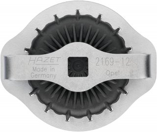 HAZET Ölfilterschlüssel 2169-12 ∙ 1/2 Zoll (12,5 mm) Vierkant hohl ∙ Rillenprofil ∙ SW 74 mm Bild 2