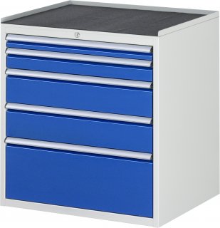 Schubladenschrank XL5.2 | B770xT650xH825mm | MT-Top-25mm | 5xSchublade-VA Bild 1