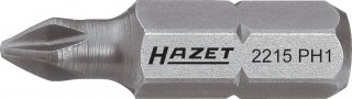 HAZET Bit 2215-PH1 ∙ 1/4 Zoll (6,3 mm) Sechskant massiv ∙ Kreuzschlitz Profil PH ∙ SW PH1 Bild 1