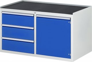 Schubladenschrank LL3.0.8 | B1145xT650xH645mm | MT-Top-25mm | 3xSchublade-VA | 1xTür Bild 1