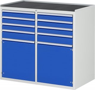 Schubladenschrank LL7.3.3 | B1145xT650xH1035mm | MT-Top-25mm | 8xSchublade-VA,2xTür Bild 1