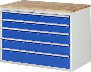 Schubladenschrank XXL5.11 | B1145xT650xH825mm | B-Top-25mm | 5xSchublade-VA Bild 1