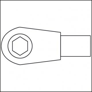 HAZET Bit Einsteck-Umschaltknarre 6408 ∙ 9 x 12 mm Einsteck-Vierkant massiv ∙ 1/4 Zoll (6,3 mm) Sechskant hohl ∙ Länge: 46,5 mm Bild 1