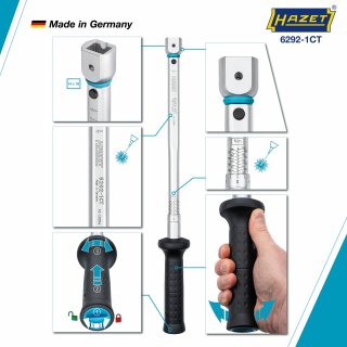 HAZET Drehmomentschlüssel mit DAkkS-Kalibrierschein 6292-1CTCAL ∙ Drehmomentbereich min-max: 40 – 200 Nm ∙ Genauigkeit: 2% ∙ 14  Bild 3