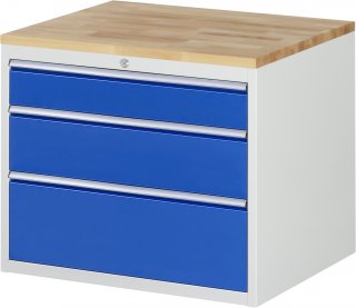 Schubladenschrank XL3.16 | B770xT650xH645mm | B-Top-25mm | 3xSchublade-VA Bild 1