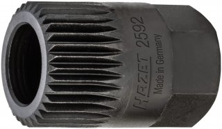 HAZET Keil(rippen)riemenscheibe-Adapter 2592 ∙ 17 mm Außen-Sechskant ∙ Vielzahn Profil ∙ SW 19,6 mm Bild 3