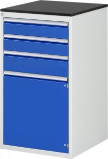 Schubladenschrank L7.2 | B580xT650xH1030mm | M-Top-22mm | 3xSchublade-TA | 1xTür Bild 1