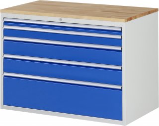 Schubladenschrank XXL5.2 | B1145xT650xH825mm | B-Top-25mm | 5xSchublade-VA Bild 1