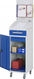 Beistellschrank Stehpult 04 | B450xT520xH1235/1345/1895mm | mobil Bild 1