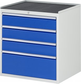 Schubladenschrank XL5.3 | B770xT650xH825mm | MT-Top-25mm | 4xSchublade-VA Bild 1