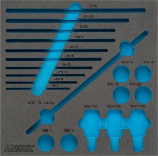 HAZET 2-Komponenten Weichschaumeinlage 163-211L ∙ L x B: 344 mm x 342 mm Bild 1