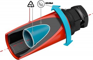 HAZET Schlag- | Maschinenschrauber Steckschlüsseleinsatz 903SLG6-21 ∙ 1/2 Zoll (12,5 mm) Vierkant hohl | 24 mm Außen-Sechskant ∙ A Bild 11