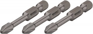 HAZET Schlag- | Maschinenschrauber Torsions-Bits 2216SLG-PZ3/3 ∙ 1/4 Zoll (6,3 mm) Sechskant massiv ∙ Pozidriv Profil PZ ∙ 3-teil Bild 1