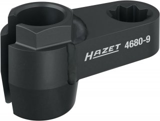 HAZET Abgassonden Einsatz 4680-9 ∙ 1/2 Zoll (12,5 mm) Doppel-Vierkant hohl ∙ Außen Sechskant Profil ∙ SW 19 mm Bild 5