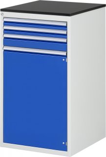 Schubladenschrank L7.13 | B580xT650xH1030mm | M-Top-22mm | 3xSchublade-VA | 1xTür Bild 1