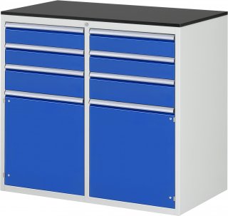 Schubladenschrank LL7.2.2 | B1145xT650xH1030mm | M-Top-22mm | 6xSchublade-VA | 2xTür Bild 1