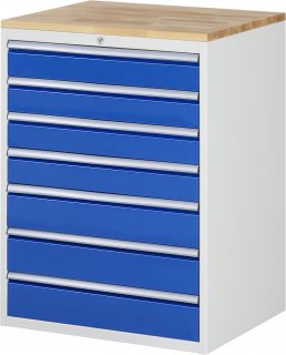 Schubladenschrank XL7.10 | B770xT650xH1035mm | B-Top-25mm | 7xSchublade-VA Bild 1