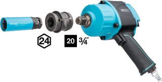 HAZET Schlag- | Maschinenschrauber Steckschlüsseleinsatz 903SLG6-17 ∙ 1/2 Zoll (12,5 mm) Vierkant hohl | 24 mm Außen-Sechskant ∙ A Bild 5