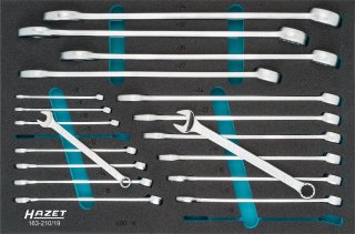 HAZET Ring-Maulschlüssel Satz 163-210/19 ∙ Außen Doppelsechskant-Tractionsprofil ∙ 19-teilig ∙ 8 – 34 Bild 3