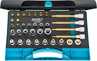 HAZET Werkzeug Satz 1557/35 ∙ 1/4 Zoll (6,3 mm) Vierkant hohl | 1/2 Zoll (12,5 mm) Vierkant hohl ∙ Außen TORX® Profil | Innen TORX Bild 1