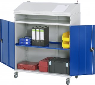 Beistellschrank Stehpult 01 | B1100xT520xH1235/1345mm | mobil Bild 1