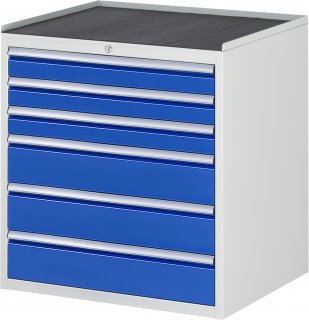 Schubladenschrank XL5.9 | B770xT650xH825mm | MT-Top-25mm | 6xSchublade-VA Bild 1