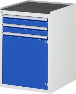 Schubladenschrank L5.7 | B580xT650xH825mm | MT-Top-25mm | 2xSchublade-VA | 1xTür Bild 1