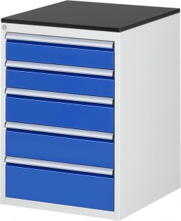 Schubladenschrank L5.11 | B580xT650xH820mm | M-Top-22mm | 5xSchublade-VA Bild 1