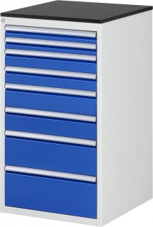 Schubladenschrank L7.11 | B580xT650xH1030mm | M-Top-22mm | 8xSchublade-VA Bild 1