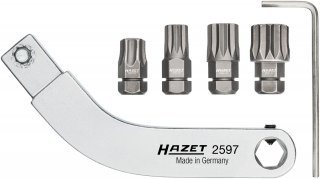 HAZET Türscharnier-Einsteckwerkzeug ∙ gebogener Bithalter ∙ Satz 2597-2/5 ∙ 9 x 12 mm Einsteck-Vierkant massiv ∙ 5/16 Zoll (8 mm Bild 7