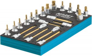 HAZET Schraubendreher-Steckschlüsseleinsatz Satz ∙ TORX® 163-492/22 ∙ 1/2 Zoll (12,5 mm) Vierkant hohl ∙ Innen TORX® Profil | Tam Bild 2