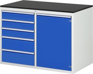 Schubladenschrank LL5.23.12 | B1145xT650xH820mm | M-Top-22mm | 5xSchublade-VA,1xTür Bild 1