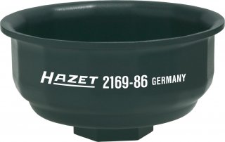 HAZET Ölfilterschlüssel 2169-86 ∙ 1/2 Zoll (12,5 mm) Vierkant hohl ∙ Rillenprofil ∙ SW 86 mm Bild 1