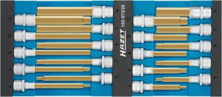 HAZET Schraubendreher-Steckschlüsseleinsatz Satz 163-573/20 ∙ 1/2 Zoll (12,5 mm) Vierkant hohl ∙ Innen Sechskant Profil ∙ 20-tei Bild 1