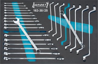 HAZET Ring-Maulschlüssel- / Doppel-Ringschlüssel Satz 163-30/25 ∙ Außen Doppelsechskant Profil | Außen Doppelsechskant-Tractionsp Bild 4