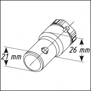 HAZET Aufsteck-Ringschlüssel 6630A-36 ∙ Rundaufnahme ⌀ 21 / 26 mm ∙ Außen Doppelsechskant Profil ∙ SW 36 mm Bild 1